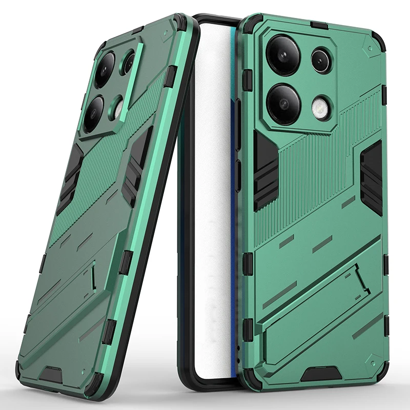 Durable Armored Shockproof Phone Case with Stand - Soft TPU & Hard PC Protection