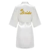 Robes de demoiselle d'honneur de mariée pour femmes, cadeaux de fête de mariée, robe d'équipe, vêtements de nuit en Satin de soie, Kimono, peignoir d'été Sexy