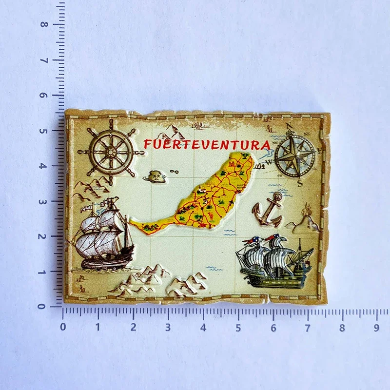 Fuerteventura Espagne 3D Lézard Réfrigérateur Aimant Souvenirs Touristiques Résine Magnétique Réfrigérateur Aimant Maison & Cuisine Décoration Collection Cadeau