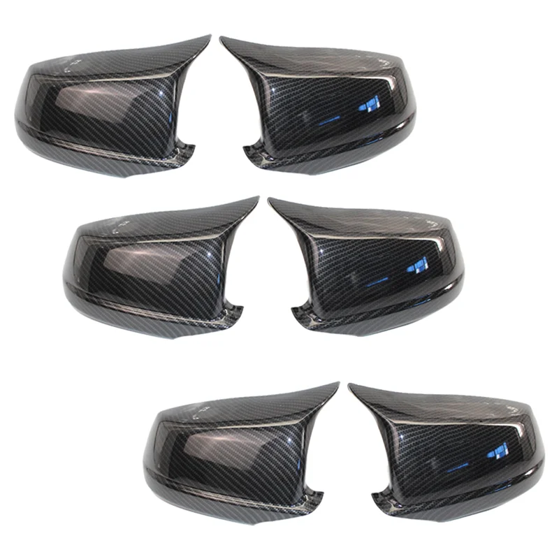 

3Pairs Carbon Fiber Mirror Covers Fit for Bmw 5 Series F10/F11/F18 Pre-Lci 11-13 Mirror Caps Replacement Mirror Caps