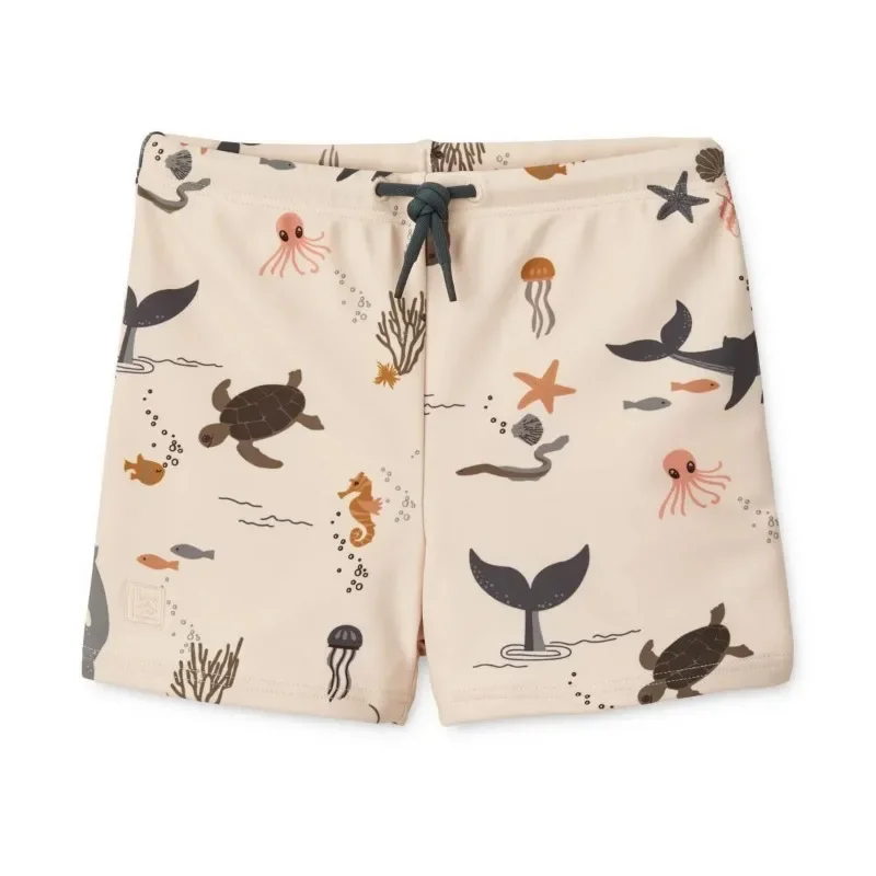 Baby Swimwear Boy Beach Shorts Boys Swimwears Ocean Long Sleeved Swimsuit Star Kids Vacation Sunscreen Swimsuits Sun Hat