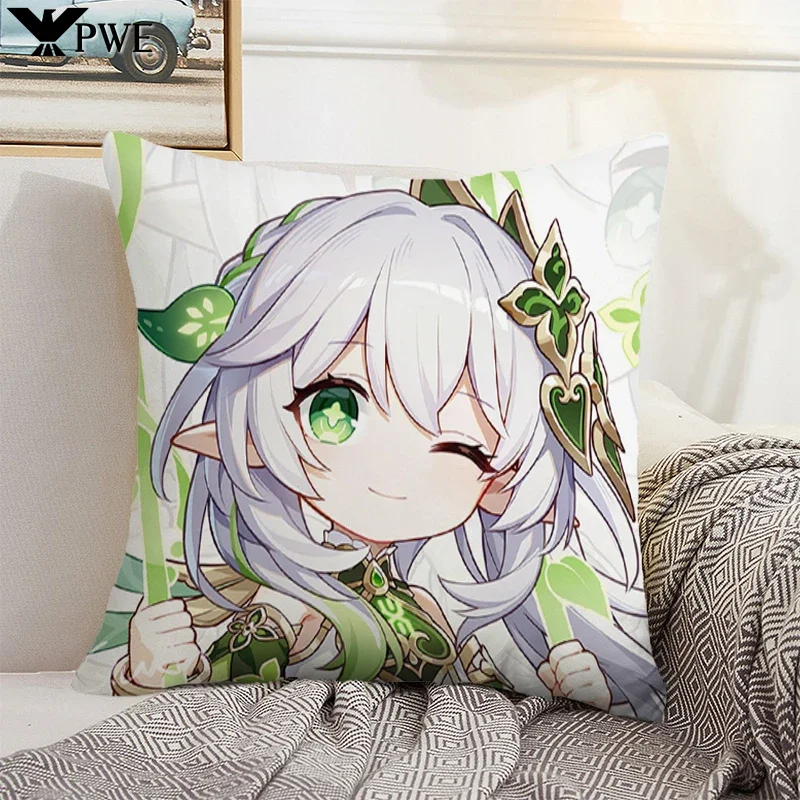 

Genshin Impact Cushion Cover 45*45 Pillow Covers Decorative Sofa Cushions Pillowcase Pillows Decor Home Pillowcases