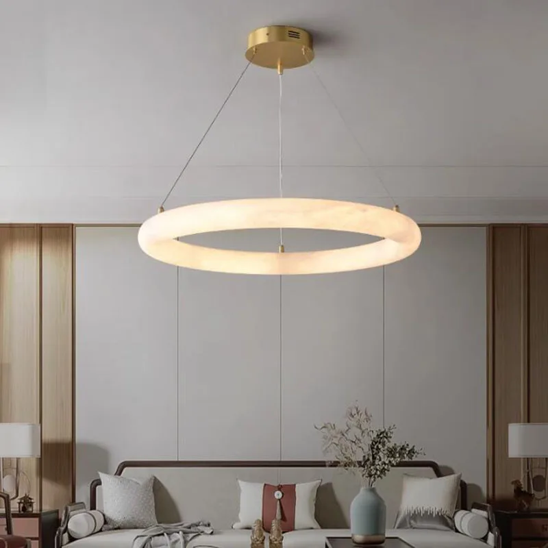 

Phube Lighting Modern Chandelier Lighting For Living Room Marble Hanging lamp for Bedroom Contemporary Hanging Light Fixture