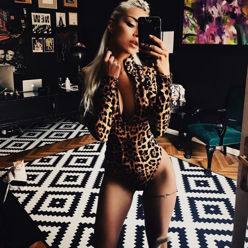 

Hot Leopard Printed Women Sexy Bodysuits Long Sleeve Zipper Sheer Slim Fit High-Necked Erotic Seduction Lingerie Party Nightclub
