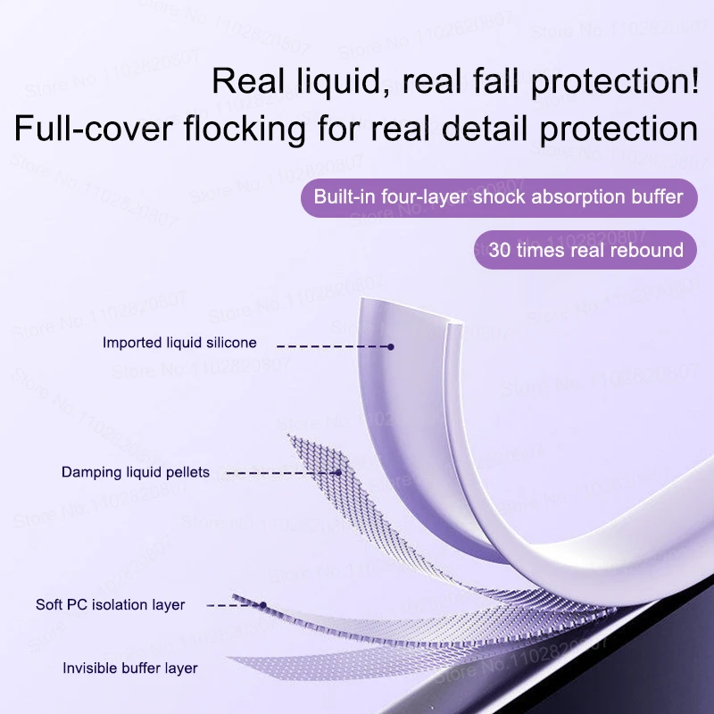 Liquid Silicone Shockproof Phone Case - Soft Cover & Protective Bumper
