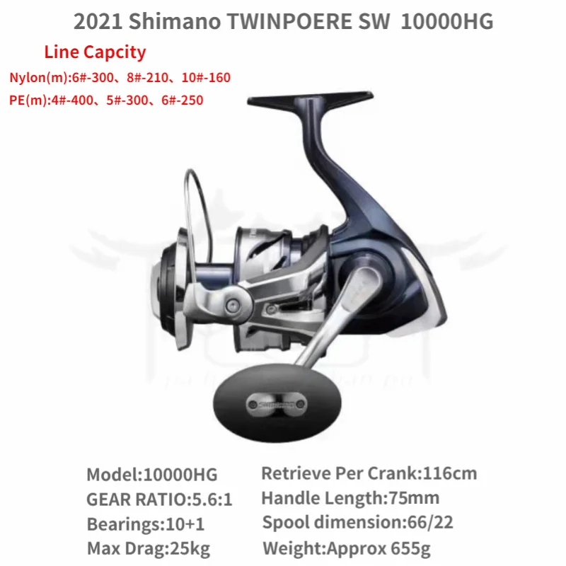 Amazon.com : Shimano 21 Twin Power SW 8000HG : Sports & Outdoors