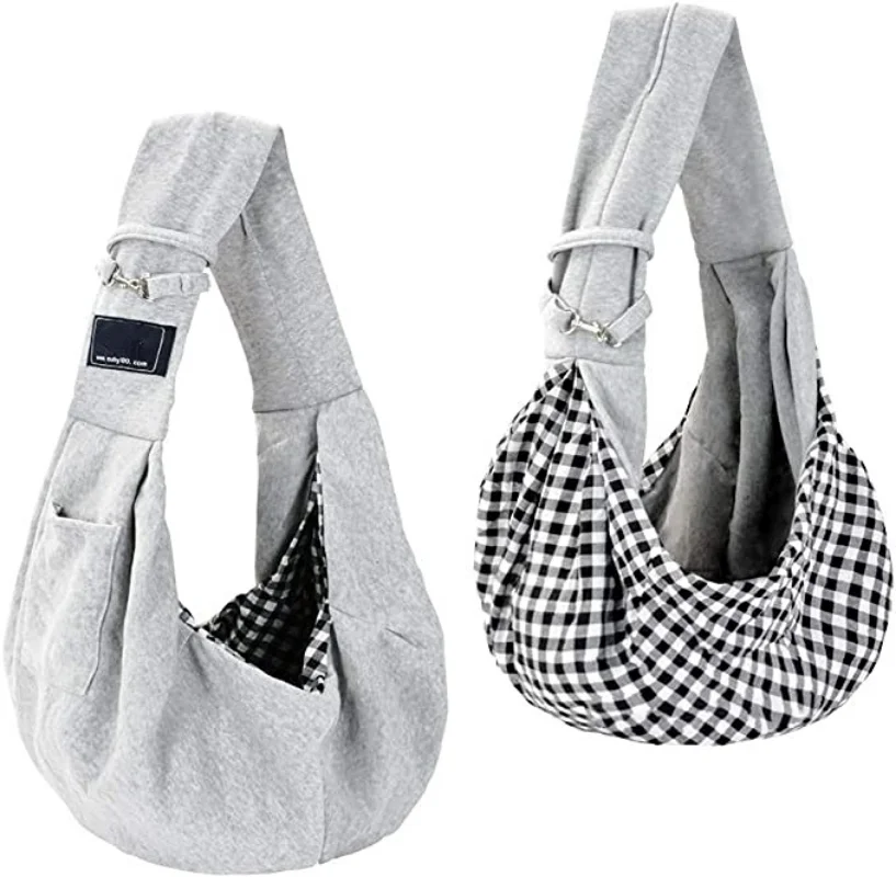 

Hands Free Reversible Pet Carrier Bag, Soft Pouch, Tote Design, Suitable for Outdoor Travel, Dog and Cat