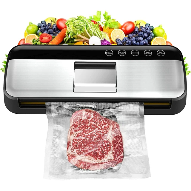 Vacuum Sealer Machine for Food Preservation Dry & Moist Food Saver with 10 Vacuum  Bags for Meat Beef Vegetables Fruits Snacks - AliExpress