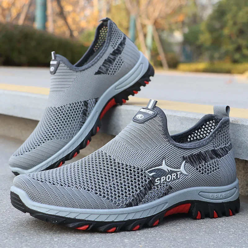 Summer new sports shoes men's running shoes autumn gray breathable mesh walking casual shoes men's sneakers zapatillas 2