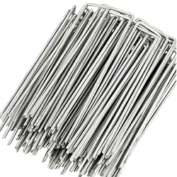 100-Pack Heavy Duty U-Shaped Garden Staples - Durable Landscaping and Yard Securing Pins (10X4CMX100pcs)