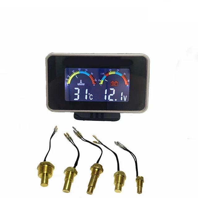 1 Satz DC12V 24V Auto LCD Digital Wassertemperaturanzeige Meter Mit Sensor
