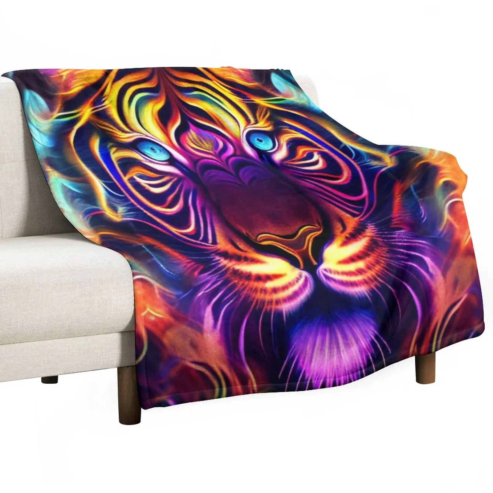 

Fiery Tiger Throw Blanket Blanket Luxury Giant Sofa Blanket