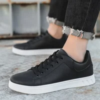 Casual    Leather Sneakers Flats Shoes Classic Men Leather Shoes Spring Summer New Trendy All-match Platform