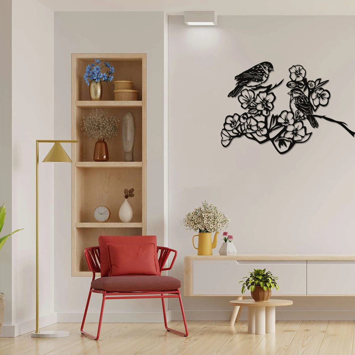 

1 шт. металлические птицы с цветами настенное искусство-Внутреннее/наружное украшение для спальни, двери, коридора-деревенский праздничный Декор для спальни