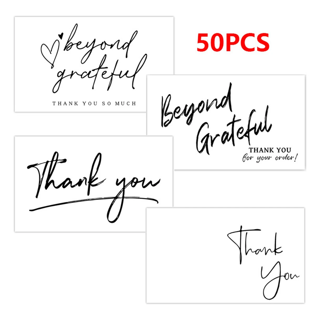 50pcs Thank You For Supporting My Business Cards Small Customer Appreciation Card for Shop Online Retailers Business Supplies business cards custom cards message cards