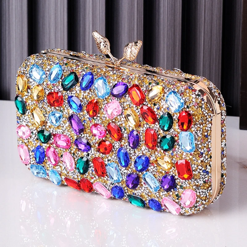 

Роскошная вечерняя сумка с бриллиантами, модная яркая ручная сумка с бриллиантами, Высококачественная сумка через плечо