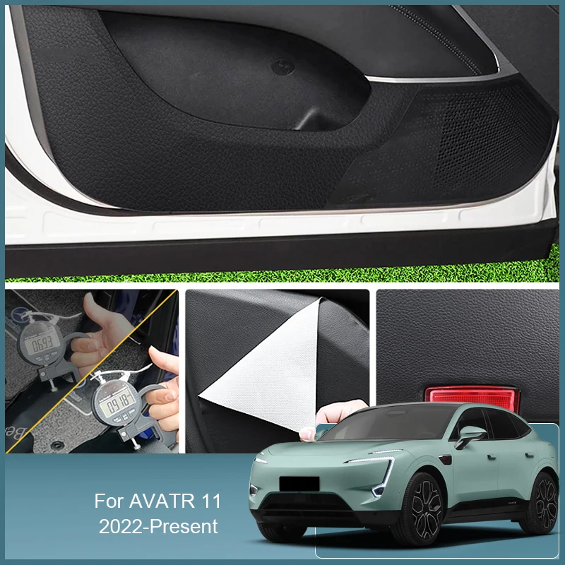 

4PCS/lot Anti scratch Stickers For AVATR 11 2022-2025 Car Door Anti Kick Pad Leather Protection Film Carbon Auto Accessories