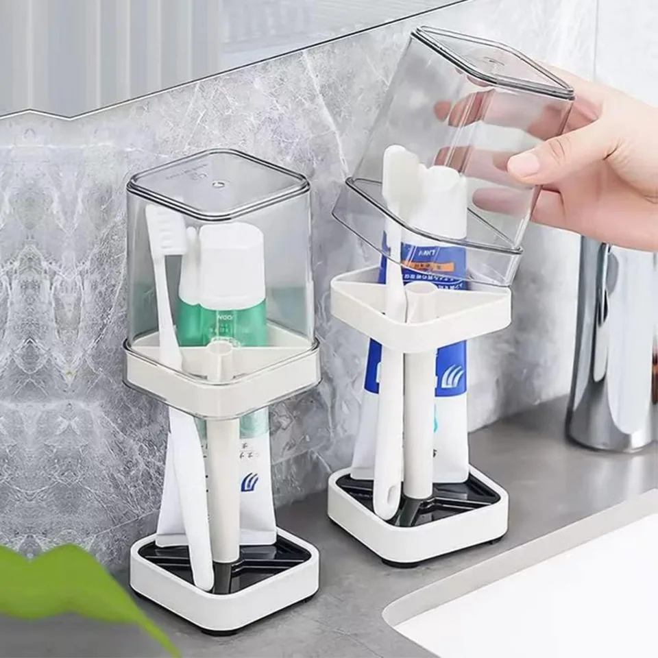 Multifunctional Toothbrush Holder with Wash Cup