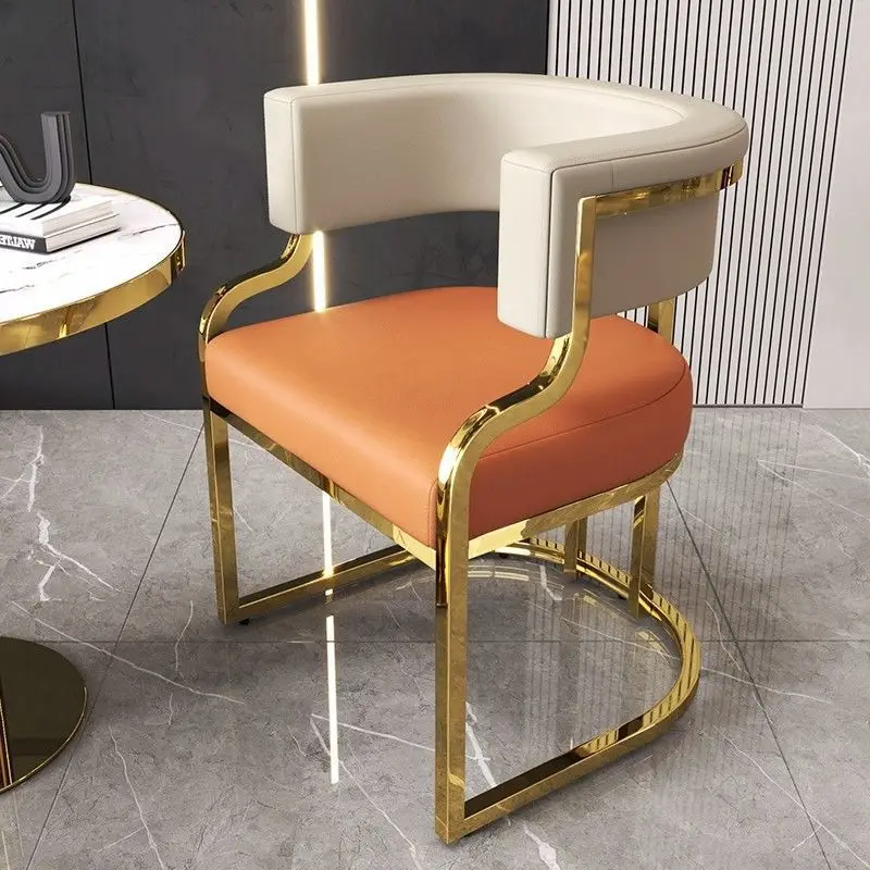 Factory Cafe Metal Dine Armchair Restaurant Chair Modern Dining Room Furniture Velvet Fabric Dining Chairs