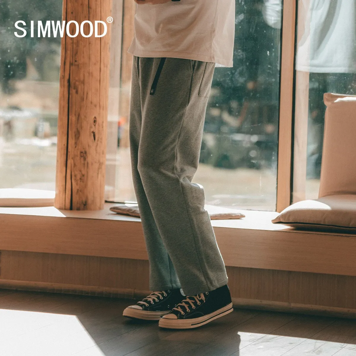 

SIMWOOD 2023 Autumn Winter New Warm Fleece Jogger Pants Men Oversize Loose Sweatpants Plus Size Trousers Brand Clothing
