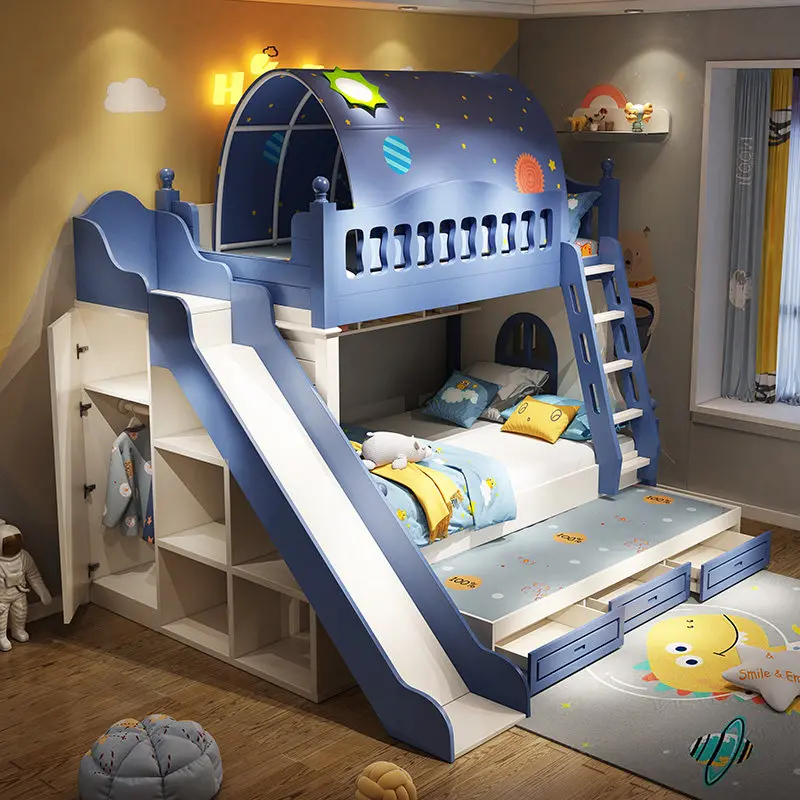 White Simple Kids Beds Expandable Nordic Normal Custom Single Design ...