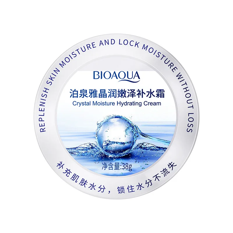 Face Cream BIOAQUA Face Crystal Moisturizing Face Cream Skin Care Nourish Tight Filling Water Hyaluronic Acid Cream 38g