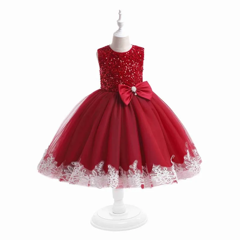 sachin and babi light blue dress Baby Dresses For Girls Christmas Toddler Kids Flower Lace Elegant Princess  Birthday Gown Children Wedding Party Tulle Dr Kid Size 4T Color Pink2