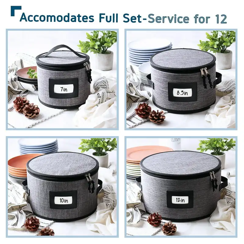 ChinaPlateStorageDinnerwareStorageContainerSetSecurelyPadded