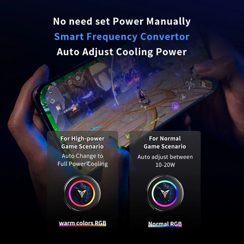 

Flydigi B6X Cooling Fan with RGB Semiconductor Radiator Portable Magnetic Cooler T3EB