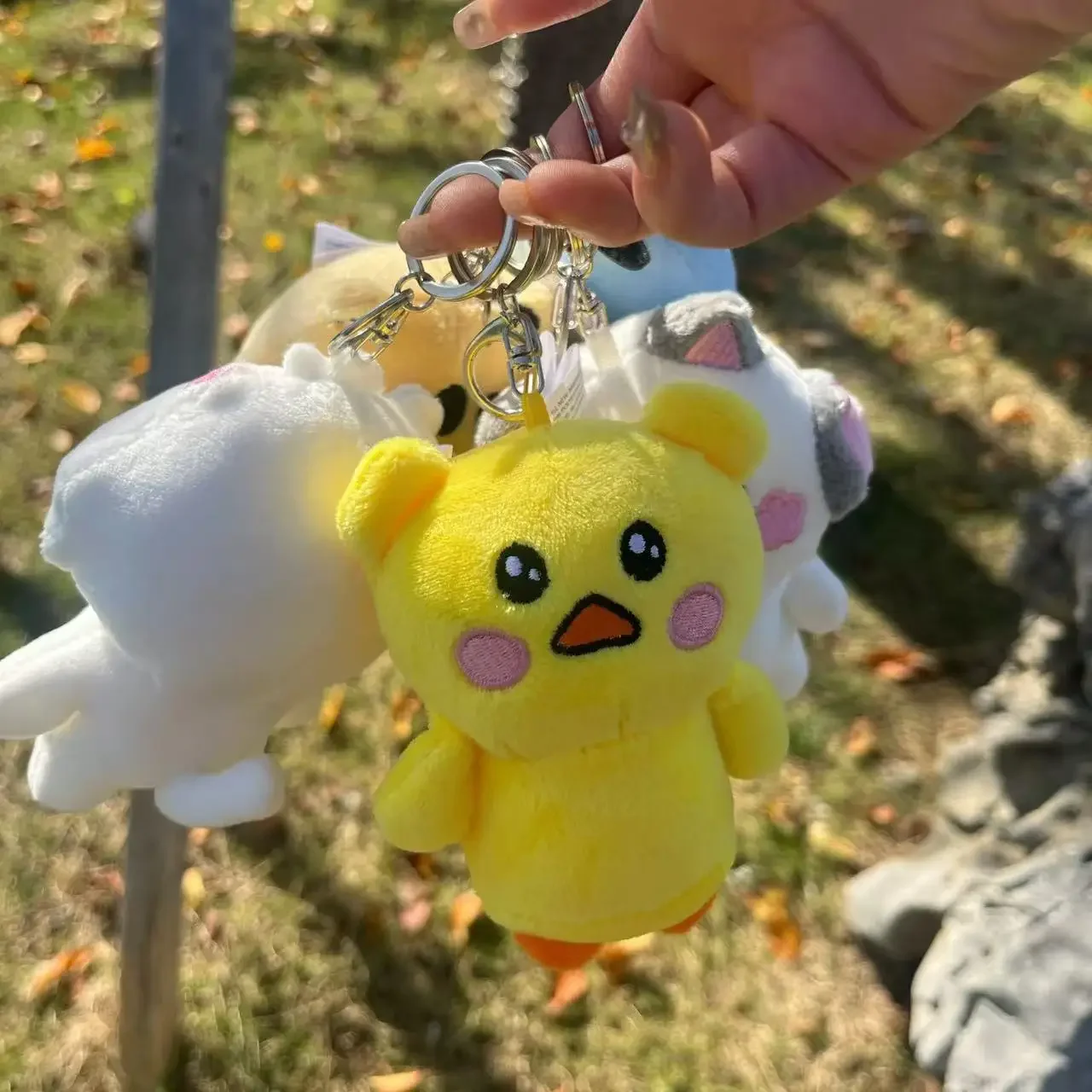 10cm Kpop Yunjin Plushie EUNCHAE Keychain New Album Cute Animals Plushie Keychain KIM CHAEWON HUH HONG KAZUHA Fans Gift 4