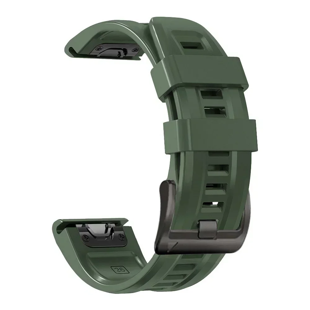 Enhanced Silicone QuickFit Strap - 26mm 22mm Adjustable Watch Band Bracelet