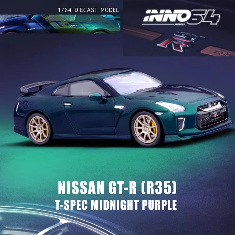 1:64 Renk değiştiren mor NISSAN R35 GT-R T-SPEC Nissan alaşım