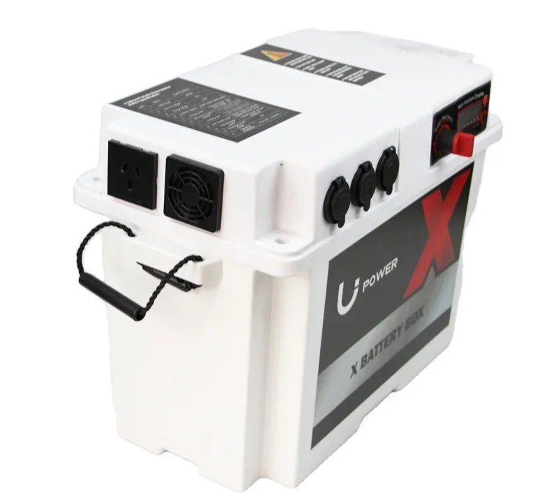 

12v automotive 18650 holder ip65 abs inverter and battery boxes with USB DC AC ports marine