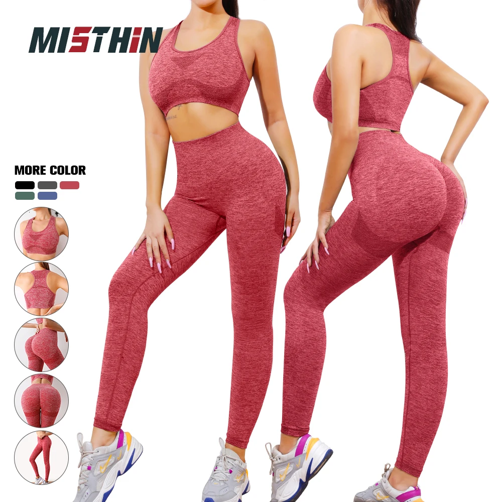 

Спортивные Леггинсы MISTHIN для женщин, комплекты для йоги, бесшовный бюстгальтер, нижнее белье, спортивная одежда, боди, брюки, зимняя одежда, колготки для фитнеса
