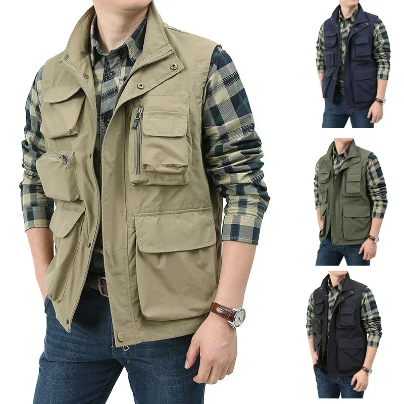 Men's Casual Multifunctional Vest Waterproof Quick-drying Outdoor Fishing Vest Leisure Sports Photography Leisure Undershirt