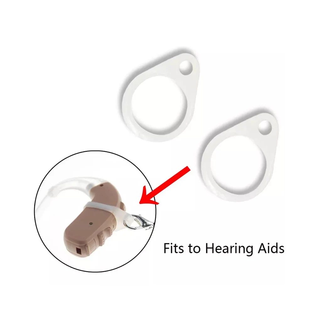 10pcs Hearing Aid Anti Lost Lanyard Silicone BTE Hearing Aid Clip Adaptor Replacement Accessories for Elderly Children Kid 2