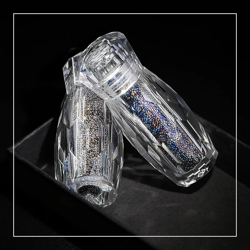 1 Bottle Mini Caviar Beads Crystal Tiny Rhinestones Glass Micro Bead for 3D Glitter Nail Art Decorations DIY Manicure Tools