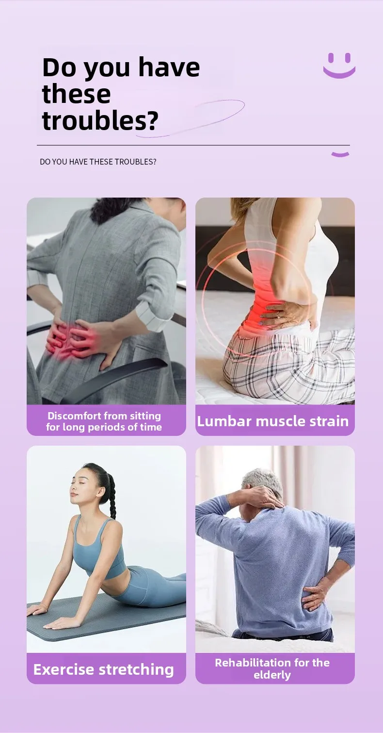 12Magnets Lumbar Vertebrae Relaxer Humpback Correction Shaping Back Stretcher Back Pain Relief Stretching Massager for Women&Men