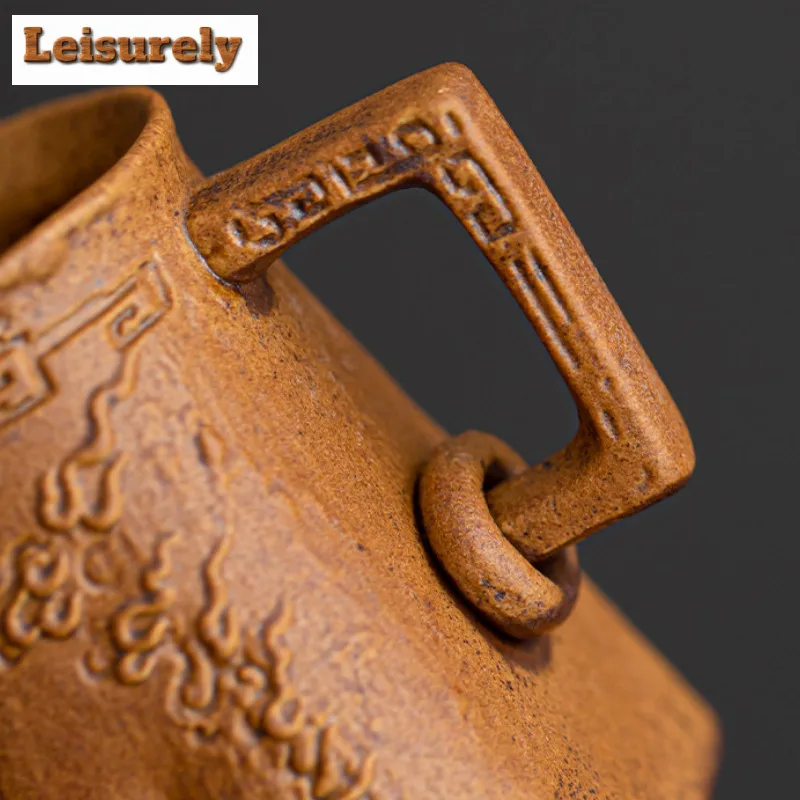 110ML Handmade Sauce Glazed Fretwork Tea Pitcher Pour Tea Cha Hai Dispenser Justice Cup Fair Mug Chinese Tea Set Accessories