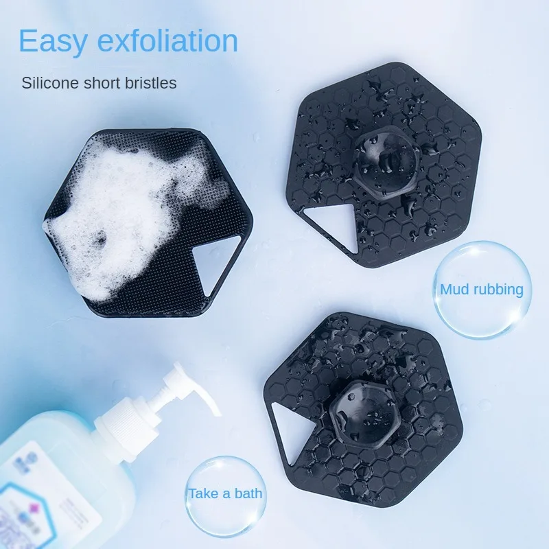 Soft Silicone Body Scrubber Handheld Shower Cleansing Brush Gentle Face Body Exfoliating and Massage for All Kinds of Skin