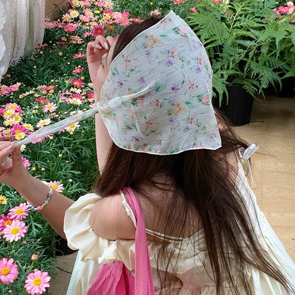 Women Headbands Floral Head Bands Girls Summer Thin Breathable Turban Bandana Hairband Fashion Hair Accessories Headdress