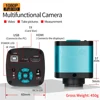 48MP 4K 1080P HDMI USB Industrial Video Digital Microscope Camera 150X Zoom C Mount Lens Cantilever stand For Repair Soldering 2