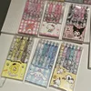 Sanrio Hello Kitty 6pcs Series Gel Pen 0.55mm Refill Y2k Cinnamoroll Kuromi MelodyCartoon Press Pen Black Stationery Supplies 4