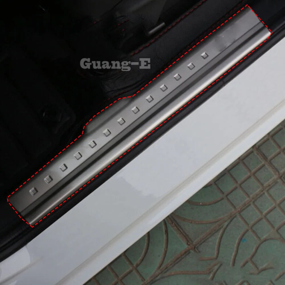 

Car Cover Stainless Steel Pedal Door Sill Scuff Plate Cover Inner Built Threshold For Honda Fit Jazz 2014 2015 2016 2017