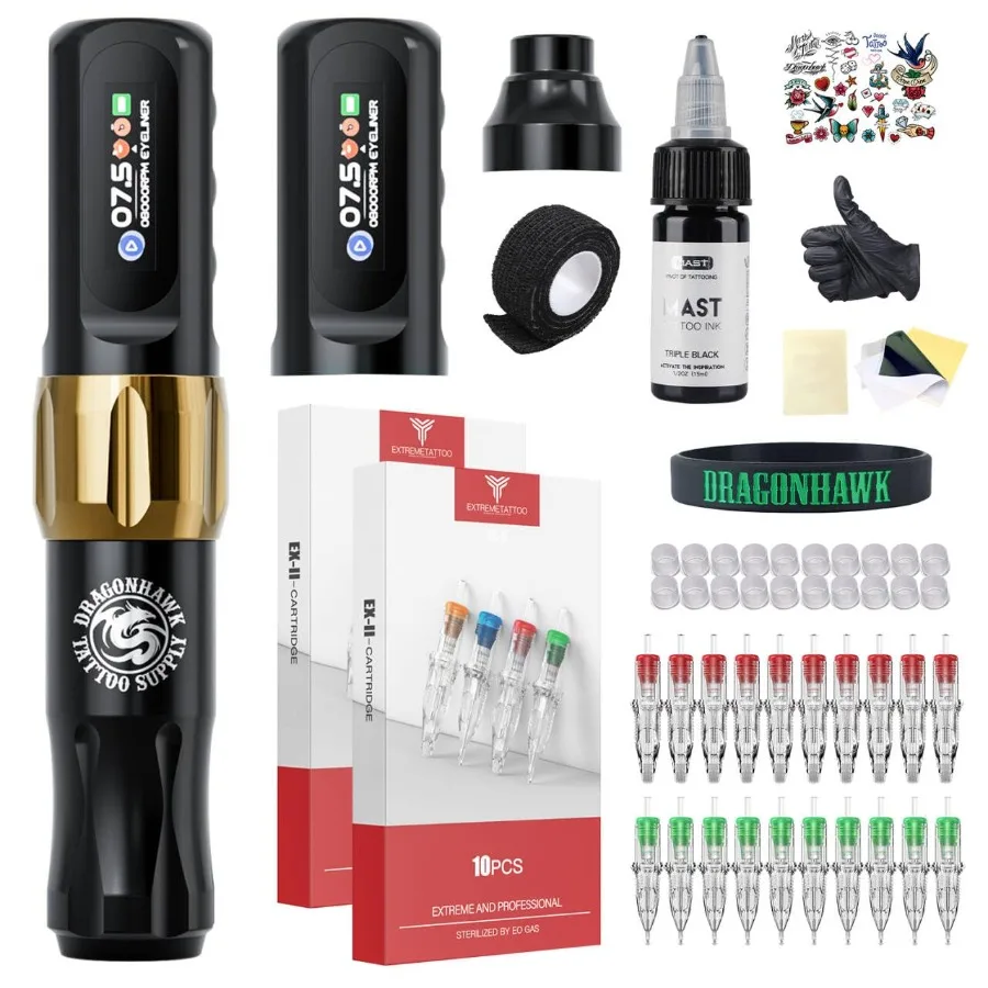 Professional Cordless Tattoo Pen Machine Kit