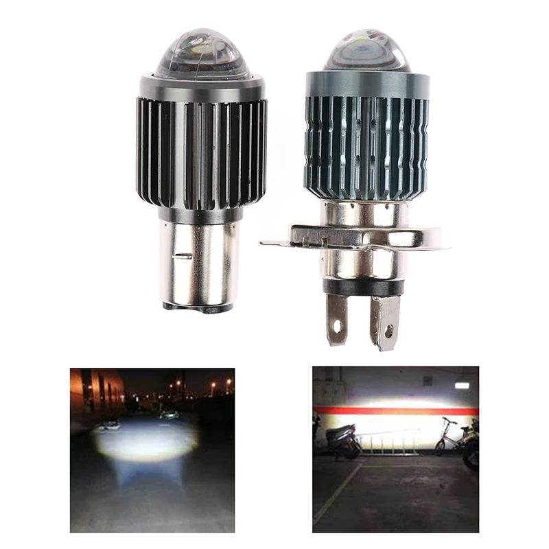 H4 LED Moto H6 BA20D LED Motorcycle Headlight Bulbs CSP Lens White Fog