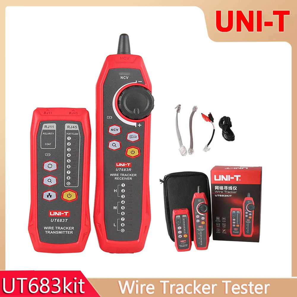 

UNI-T ut683 комплект проводной трекер интеллектуальный тестер сетевого кабеля Lan RJ45 RJ11 прибор для обнаружения телефонной линии ремонтный сетевой инструмент