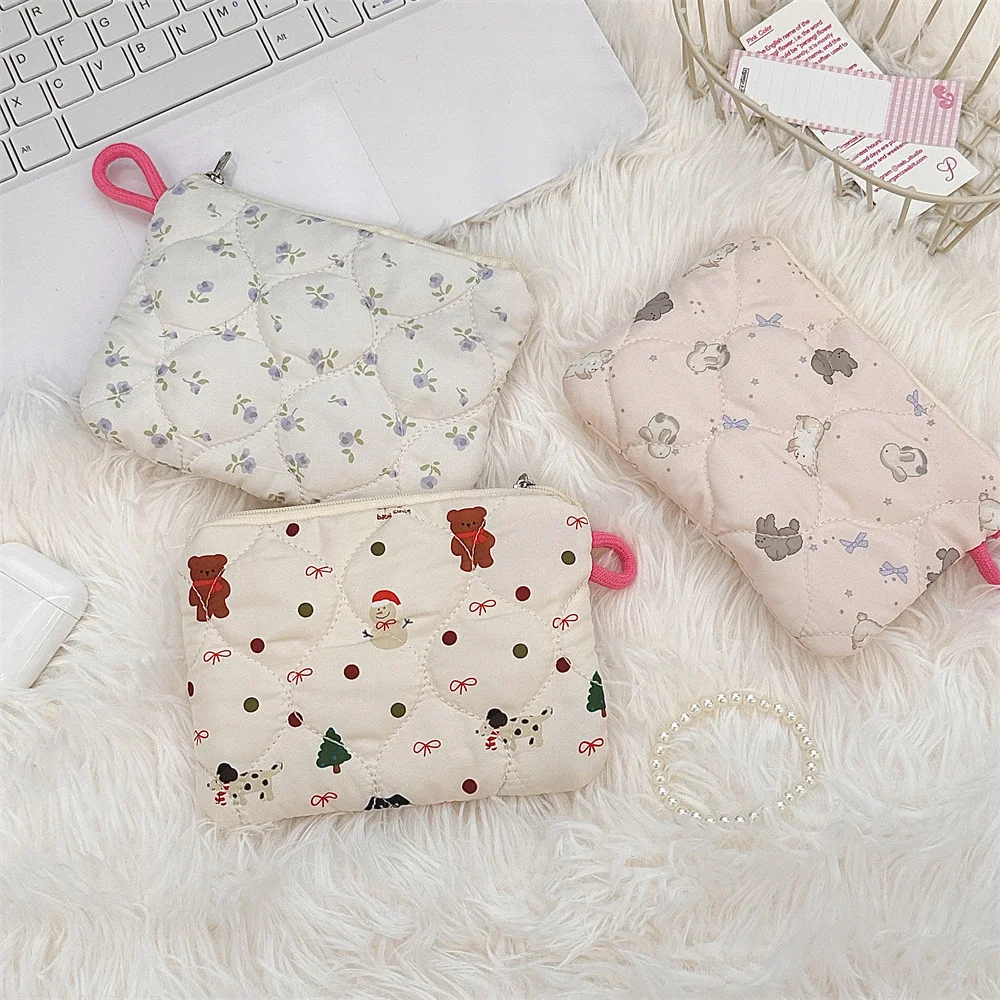 Portable Storage Bag Purse Women Mini Makeup Handbags Cute Cartoon Small Travel Cosmetic Lipstick Earphone Bag Card Wallet Pouch