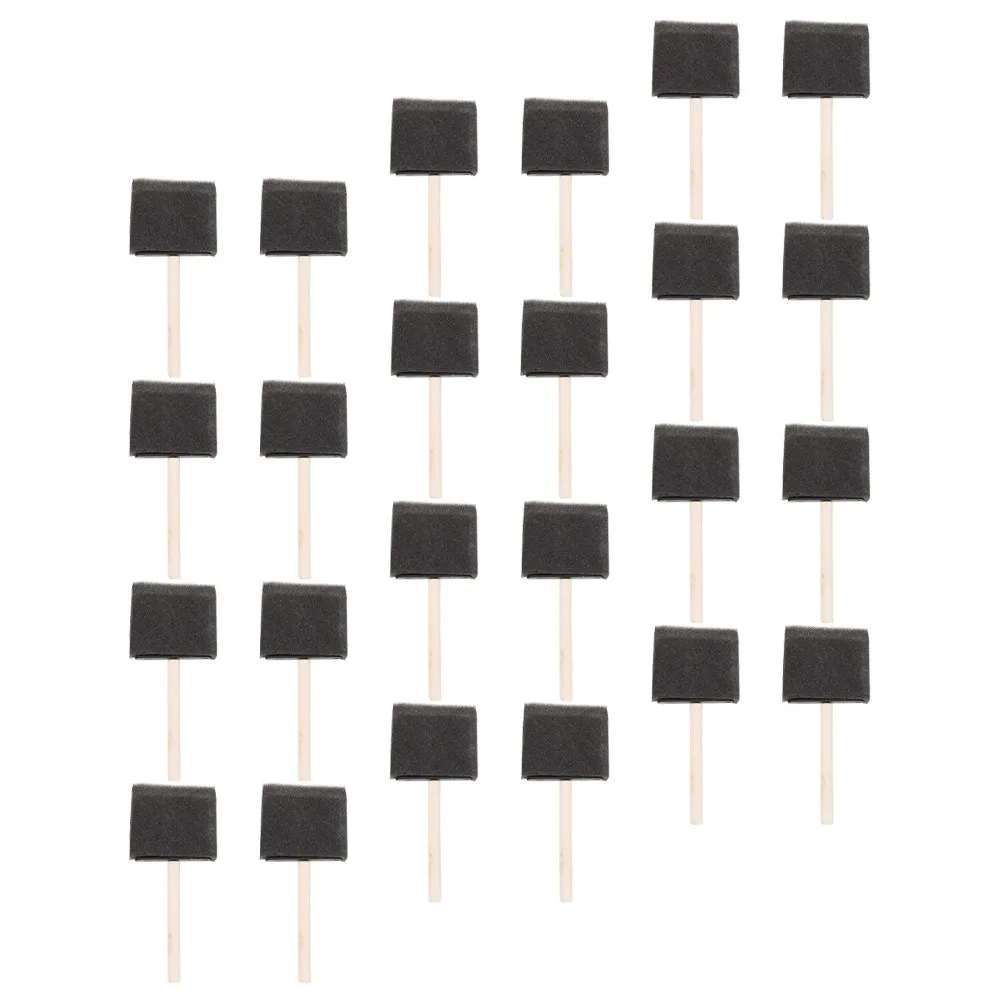 24Pcs 드로잉 스폰지 브러쉬 핸드헬드 페인팅 스폰지 브러쉬 세트 DIY 공예용 소프트 핸들 아크릴 수채화 오일 아트 용품
