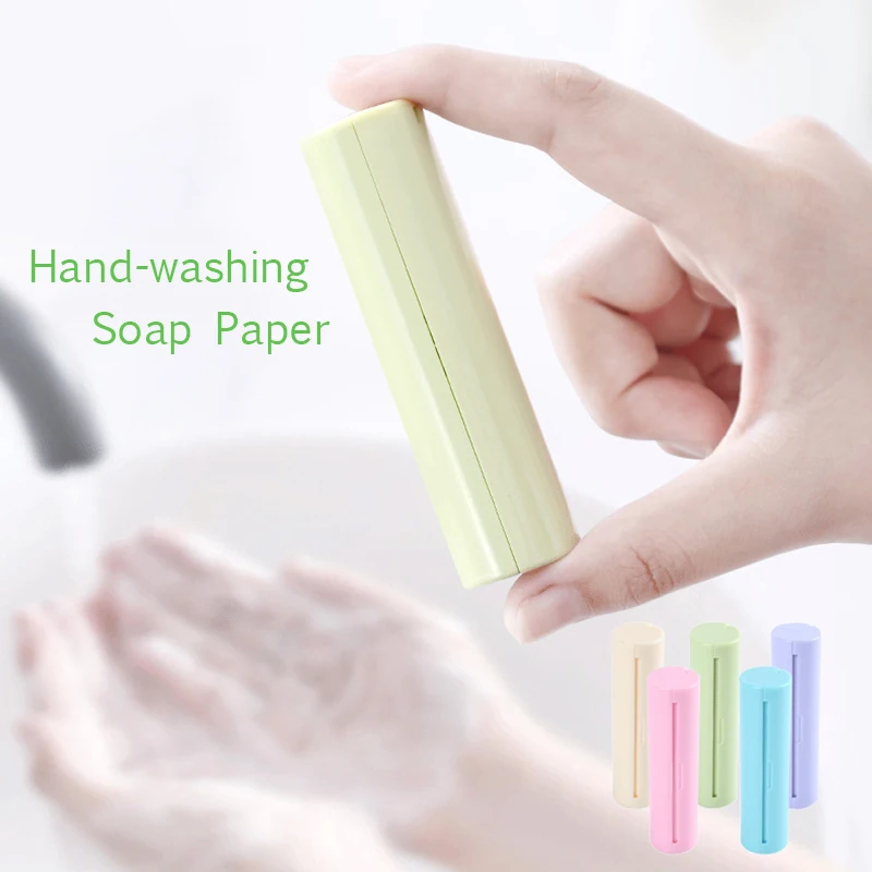 Hand Wash Paper Soap Pull Type Soap Roll Flakes Travel Portable Scented Slice Bath Skin Care hand soap,disposable soap paper